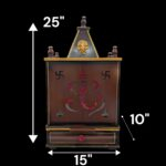 Dimensions of Wooden Home temple with doors | Pooja Mandir for Home
