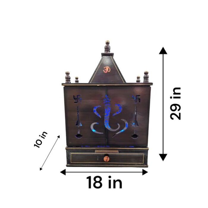 Dimensions of the Small Sized Wooden Mandir for Home