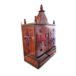 Wooden Puja Mandir for home| Backlit Led Panel with Doors