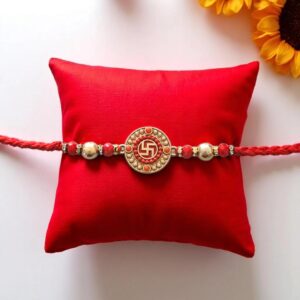 Premium Rakhi with swastik emblem