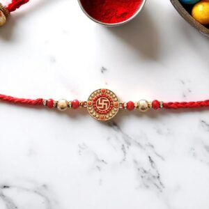 Premium Rakhi with swastik emblem