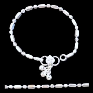 Sparkling pair of Silver Anklets for baby