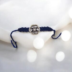 This Rakhi share the perfect joy of love with your brother in Canada- Kundan Rakhi