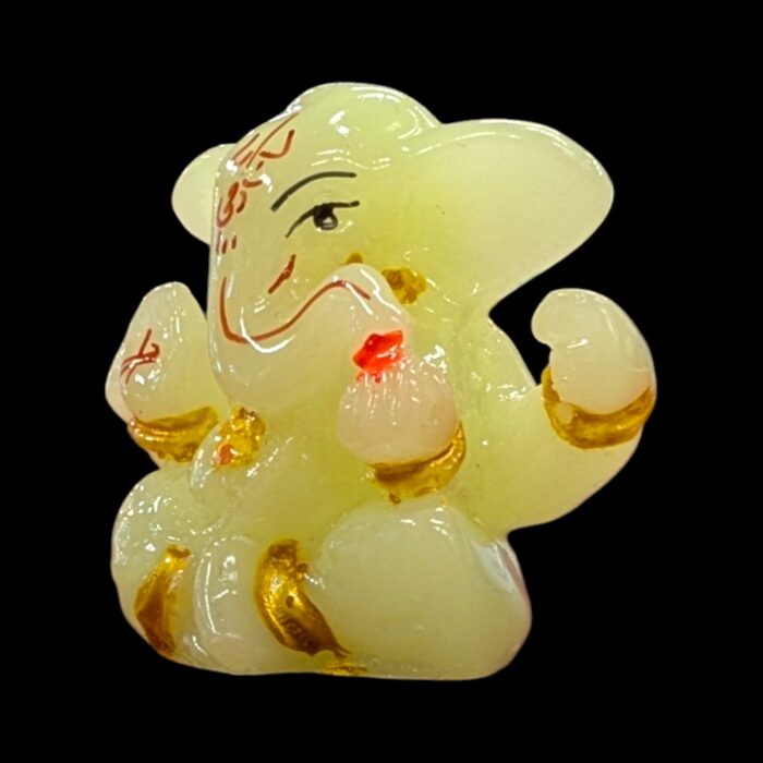 Glow in the dark Car Dashboard Ganesha Idol - Taklu - Image 3