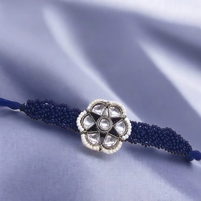 Flower Kundan Rakhi
