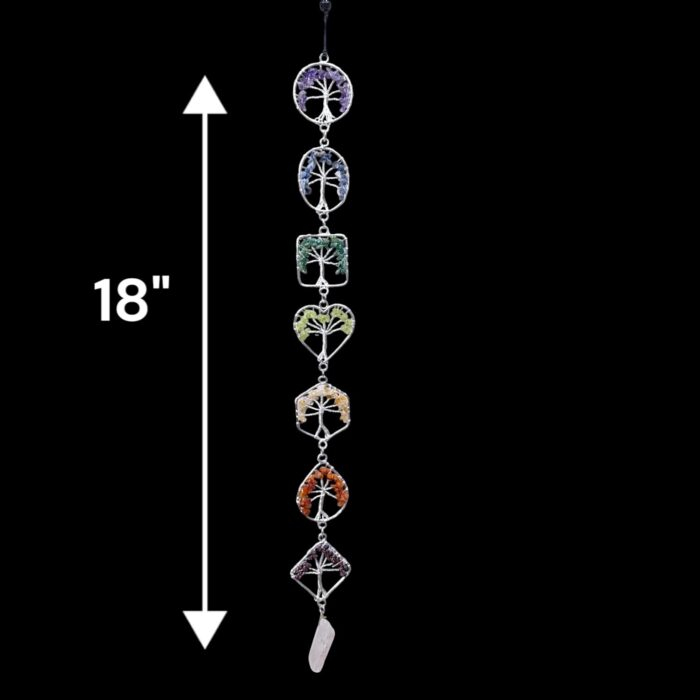 Tree of Life Hanging Decor 7 Chakra Crystals - Wall Decor for Meditation room - Image 3