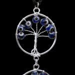 Tree of Life Hanging Decor with evil eye beads - Wall Decor - Silver - Image 3