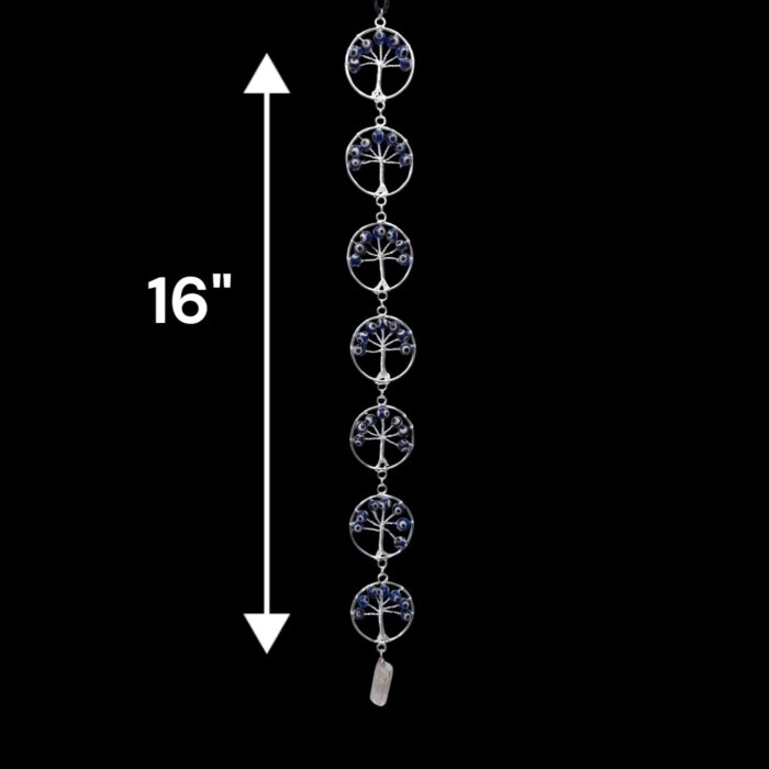 Tree of Life Hanging Decor with evil eye beads - Wall Decor - Silver - Image 5