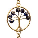 Tree of Life Hanging Decor with evil eye beads - Wall Decor - Golden - Image 3