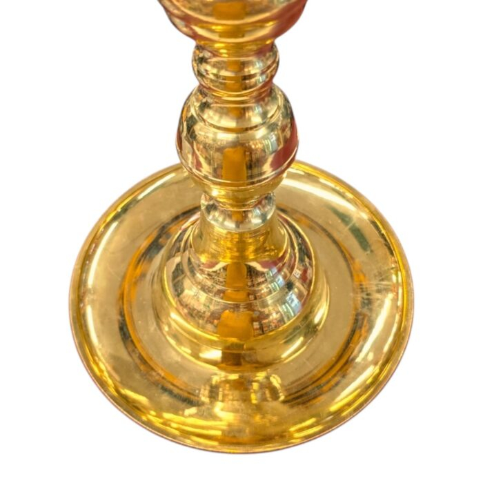 Close up of brass lamp