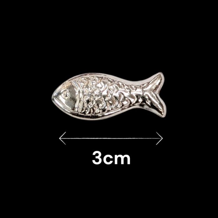 925 Silver Hindu religious Fish for Pooja - 3cm - Image 3