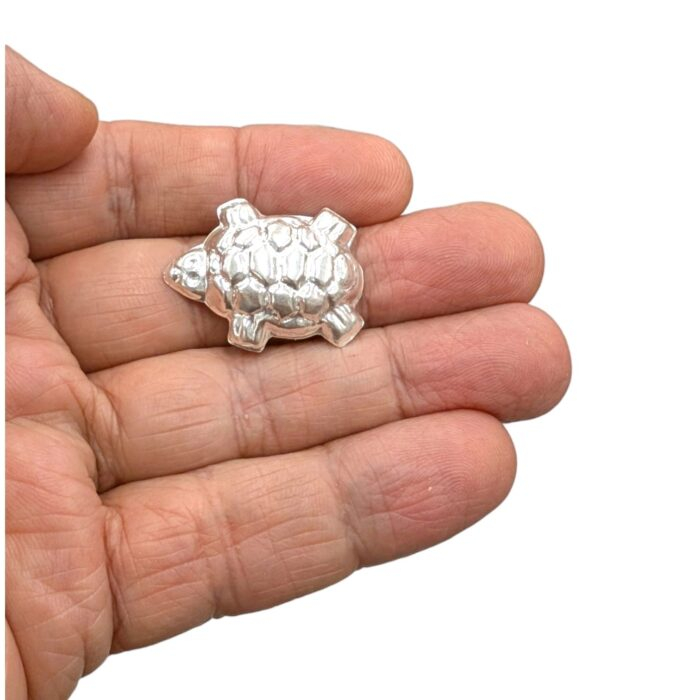 Silver Tortoise for Pooja - 3 cm