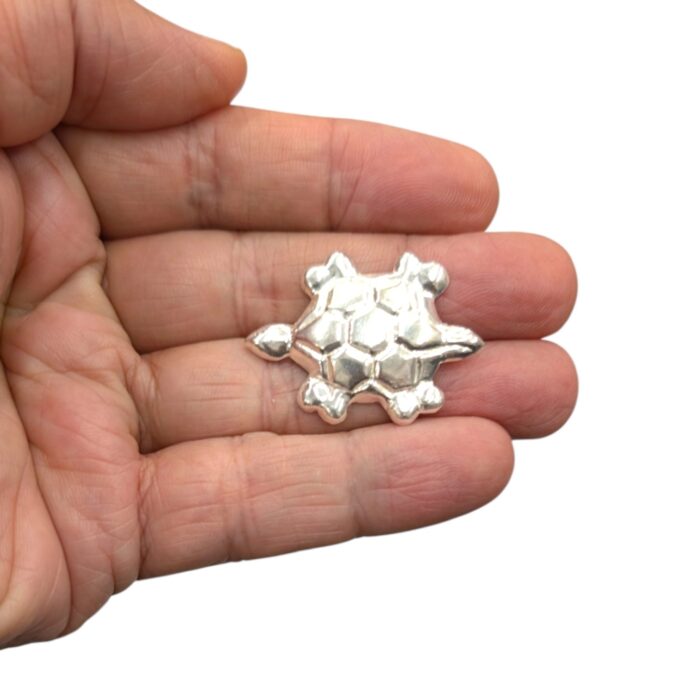 Silver Tortoise for Pooja - 3.5cm