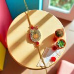 Stylish Bhai Rakhi with Bhabhi Lumba Rakhi Set