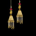 Pair of Golden Bridal Kaleera with small pearl strings