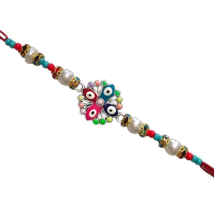 Close up of Colorful evil Rakhi
