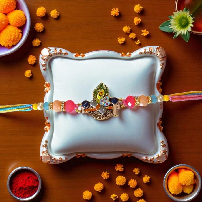 Send Rakhi to Canada : Elegant designer Rakhi - Murli Krishna