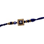 Handcrafted CZ evil eye Rakhis + customizable hampers for brothers in USA and Canada