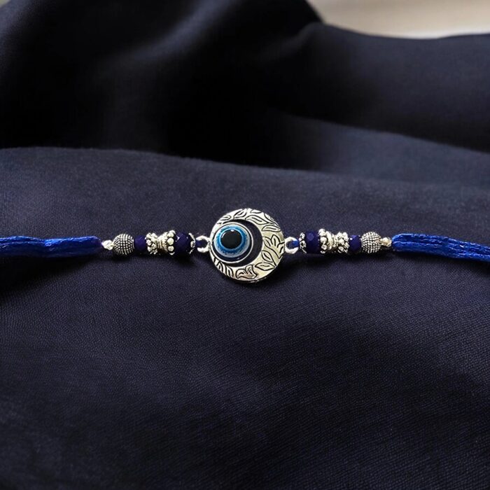 Close up of evil eye Rakhi | Send Rakhi hamper to Canada / USA