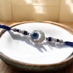Evil eye Rakhi - Silver moon | Evil eye Rakhi in Canada and USA