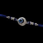 Evil eye Rakhi - Silver moon | Evil eye Rakhi