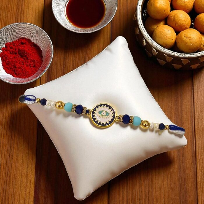 Send Rakhi to USA : Simple yet attractive Evil eye Rakhi design