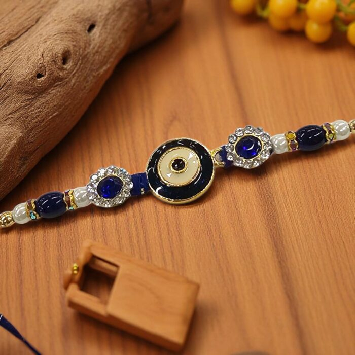Evil eye Rakhi - Cz stone | Send Rakhi to Canada | Send Rakhi to USA