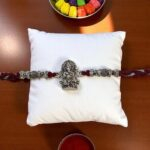 Silver Oxidized Ganesha Rakhi