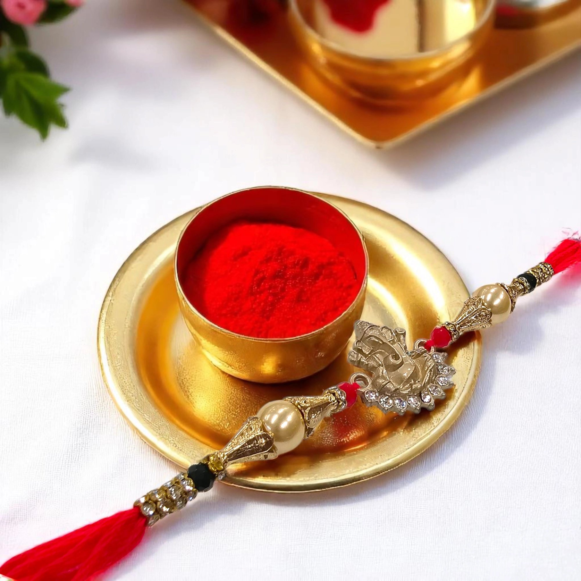 Premium Ganesh Rakhi Auspicious Ganesh Rakhi | Create your Chocolate Rakhi Hamper