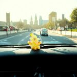 Glow in the dark Car Dashboard Ganesha Idol with Pugri - Image 2