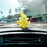Glow in the dark Car Dashboard Ganesha Idol with Pugri and stones - Image 2