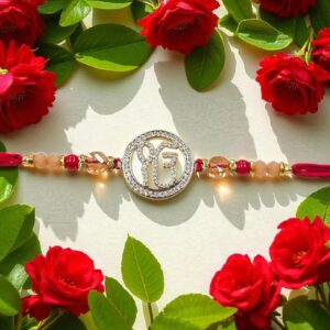 Premium Ik onkar Rakhi - AD Stone | Ek onkar Rakhi