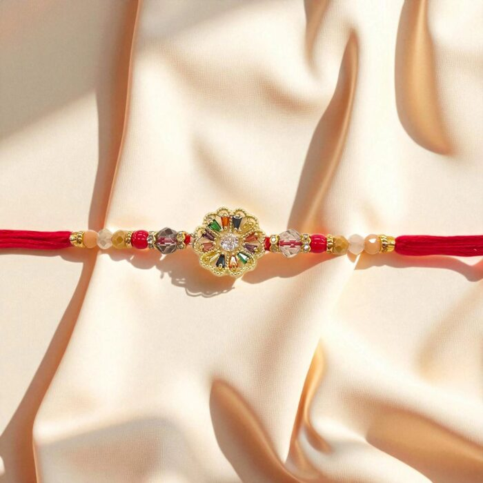 Premium Navratan Rakhi - AD Stone