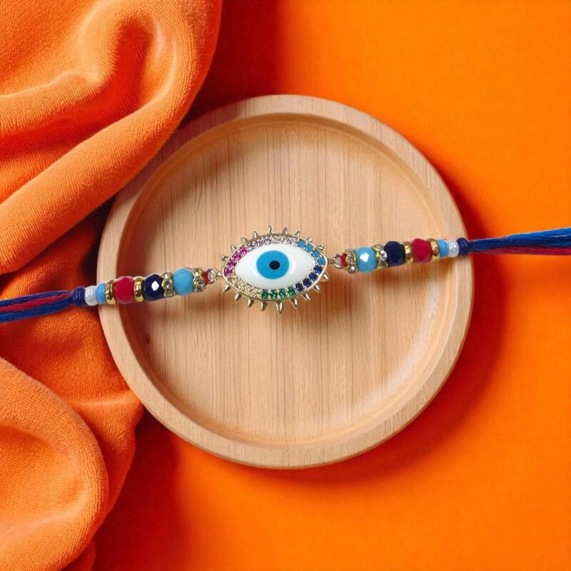 Premium Evil eye Rakhi with AD stone | Send Rakhi to Canada | Send Rakhi to USA