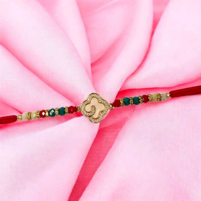 Close up of the designer Rakhi in Canada