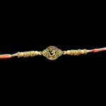 Premium Om Rakhi with stone work |Quick Ship in Canada/USA