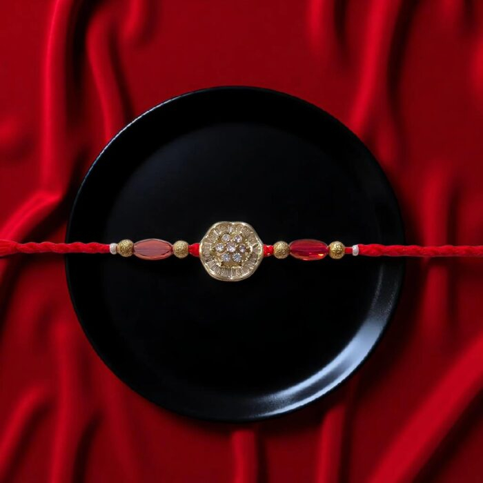 Premium Ad stone rakhi | Cz stone Designer Rakhi | Send Rakhi to Canada from India