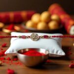 Premium Ad stone rakhi | Cz stone Designer Rakhi | Send Rakhi to Canada from India