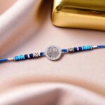 Pure Silver Rakhi - Khanda sahib | Nishaan Sahib Rakhi| Chandi di rakhdi in Canada and US