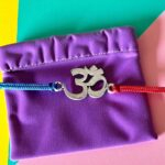 Close up of Pure Silver Rakhi - Om | 925 Sterling Silver Rakhi