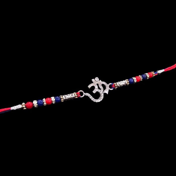 Pure Silver Rakhi - Om | 925 Sterling Silver Rakhi