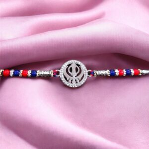 Pure Silver Khanda Rakhi | Sterling silver Rakhi