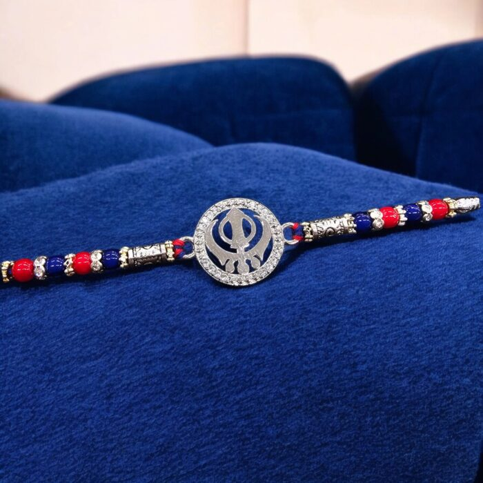 Pure Silver Khanda Rakhi | Send Rakhi in Canada | Send Rakhi in USA