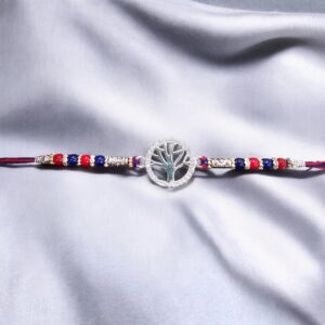 Pure Silver Rakhi - Tree of life | 925 Sterling Silver Rakhi