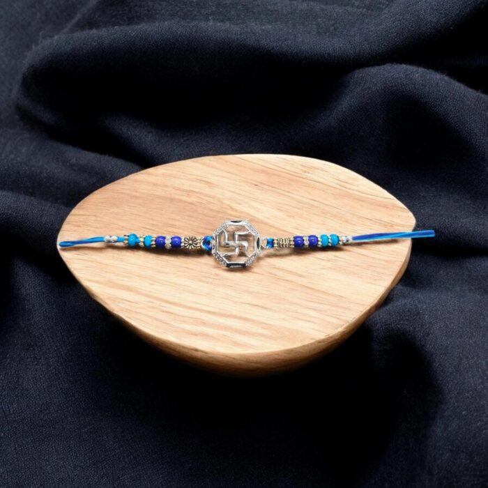 925 Sterling silver Swastik emblem Rakhi in Canada and USA