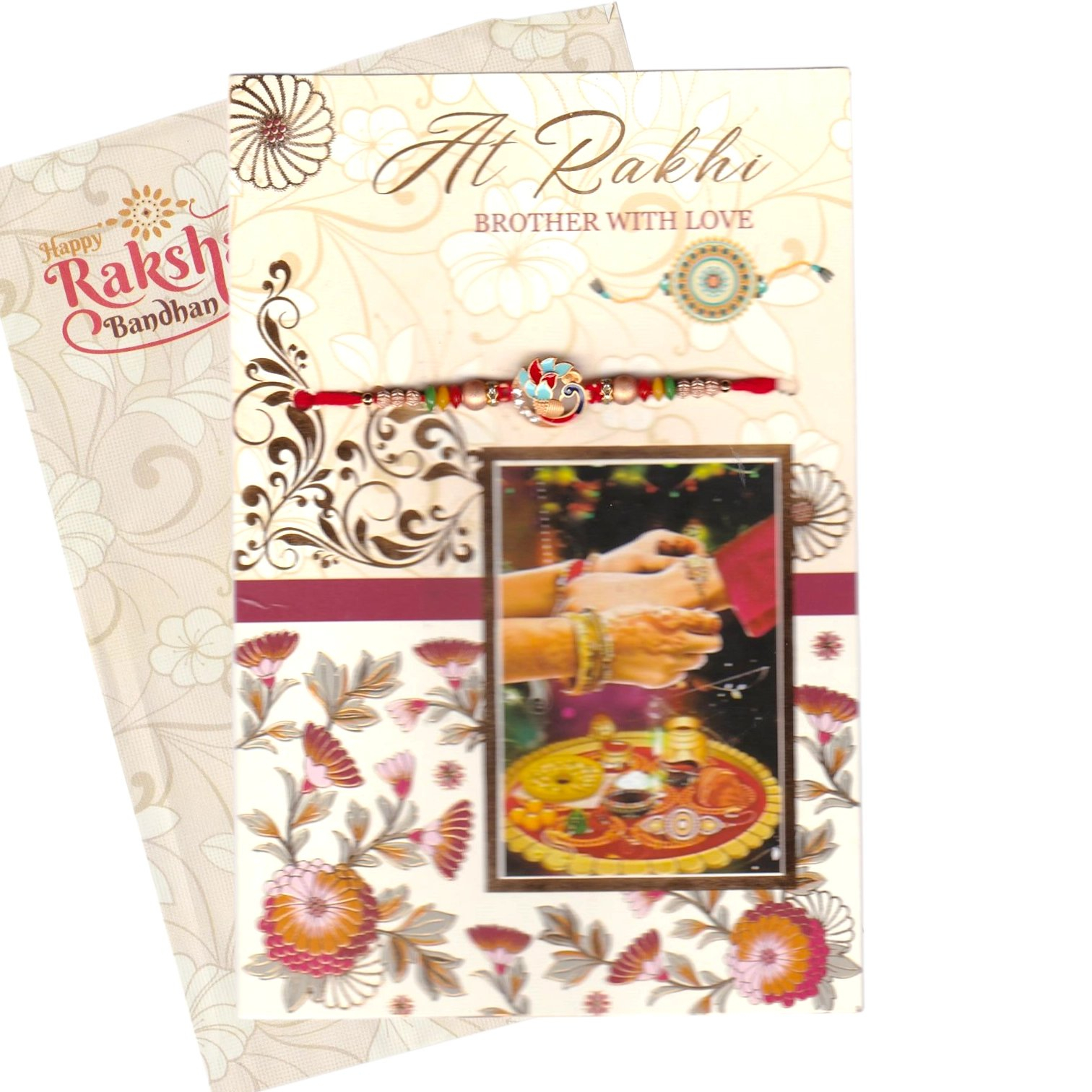 Premium Rakhi Greeting Card with stylish Rakhi Premium Rakhi Greeting Card with stylish Rakhi | Raksha Bandhan Greeting Card