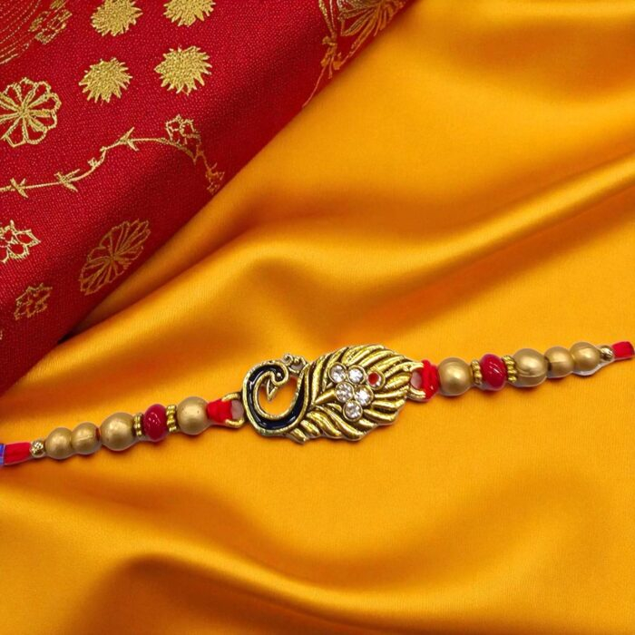 Premium Rakhi with Rakhi greeting card combo