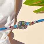 Close up of Elegant Kanha Rakhi | Stylish Krishna Rakhi