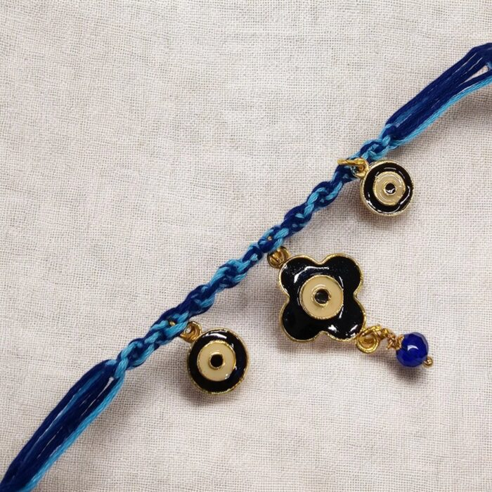 Stylish nazarbattu evil eye Rakhi for your brother in Canada and USA