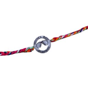'World's Best Brother' emblem on rainbow Rakhi band | Ships in Canada and USA only